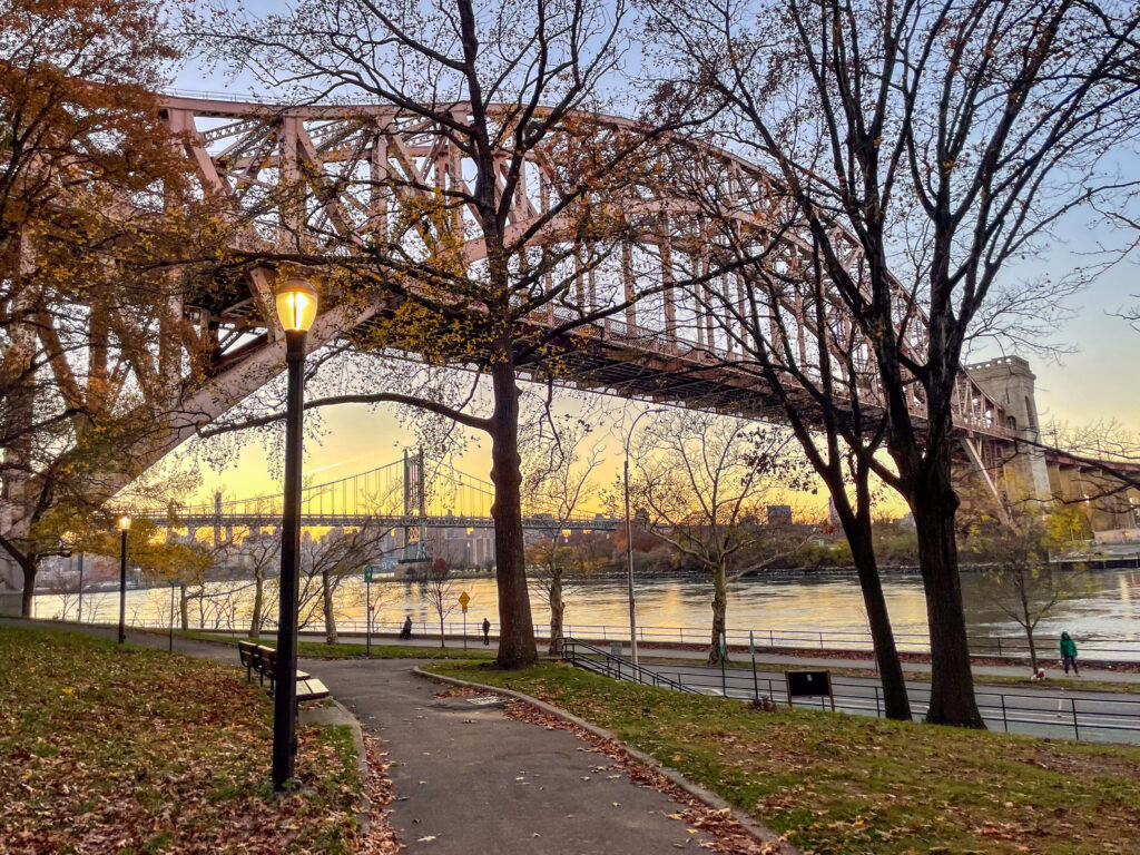 The Hell Gate Bridge seen from Astoria Park, Queens