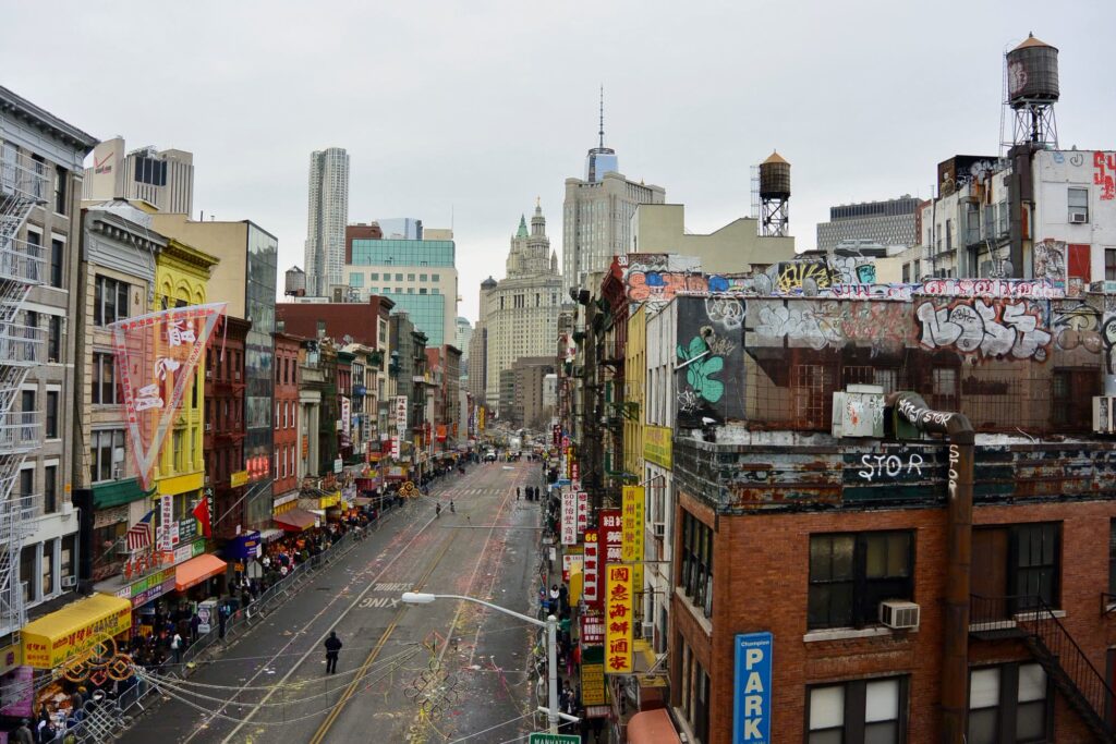 A street in Manhattan's Chinatown