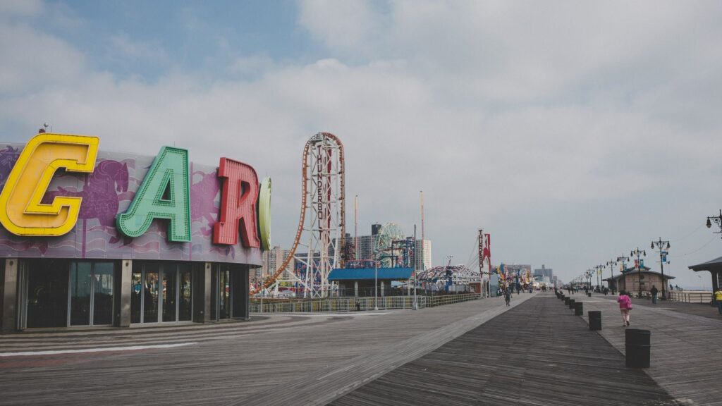 The boardwalk at Brighton Beach in Brooklyn, New York