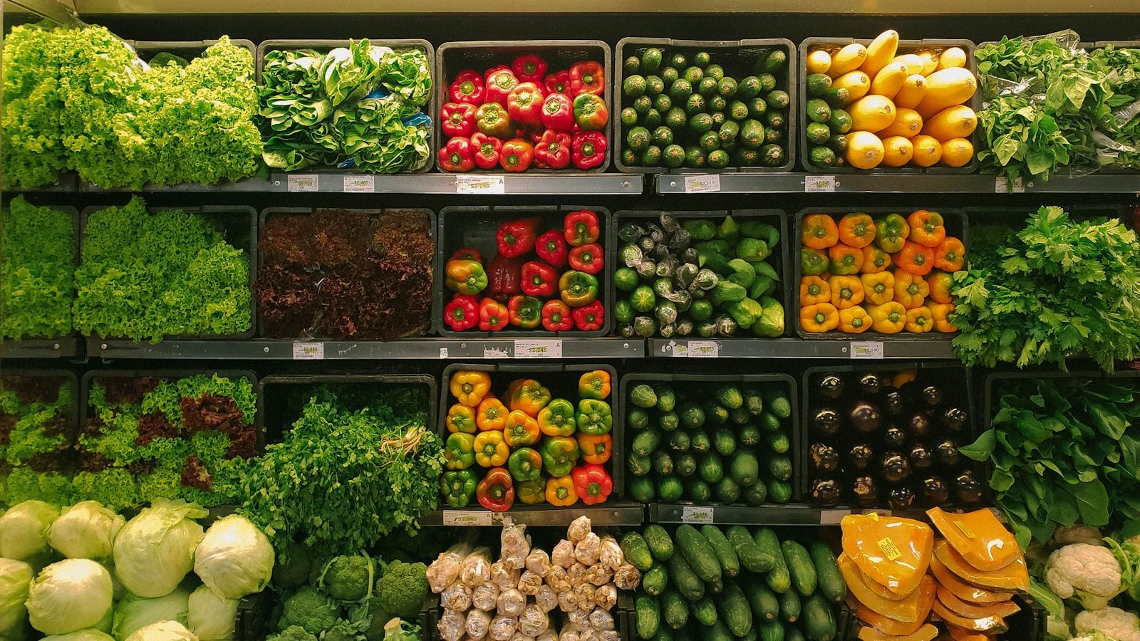 Colorful fresh produce at an outdoor farmers market, representing the Union Square Greenmarket tradition in New York City