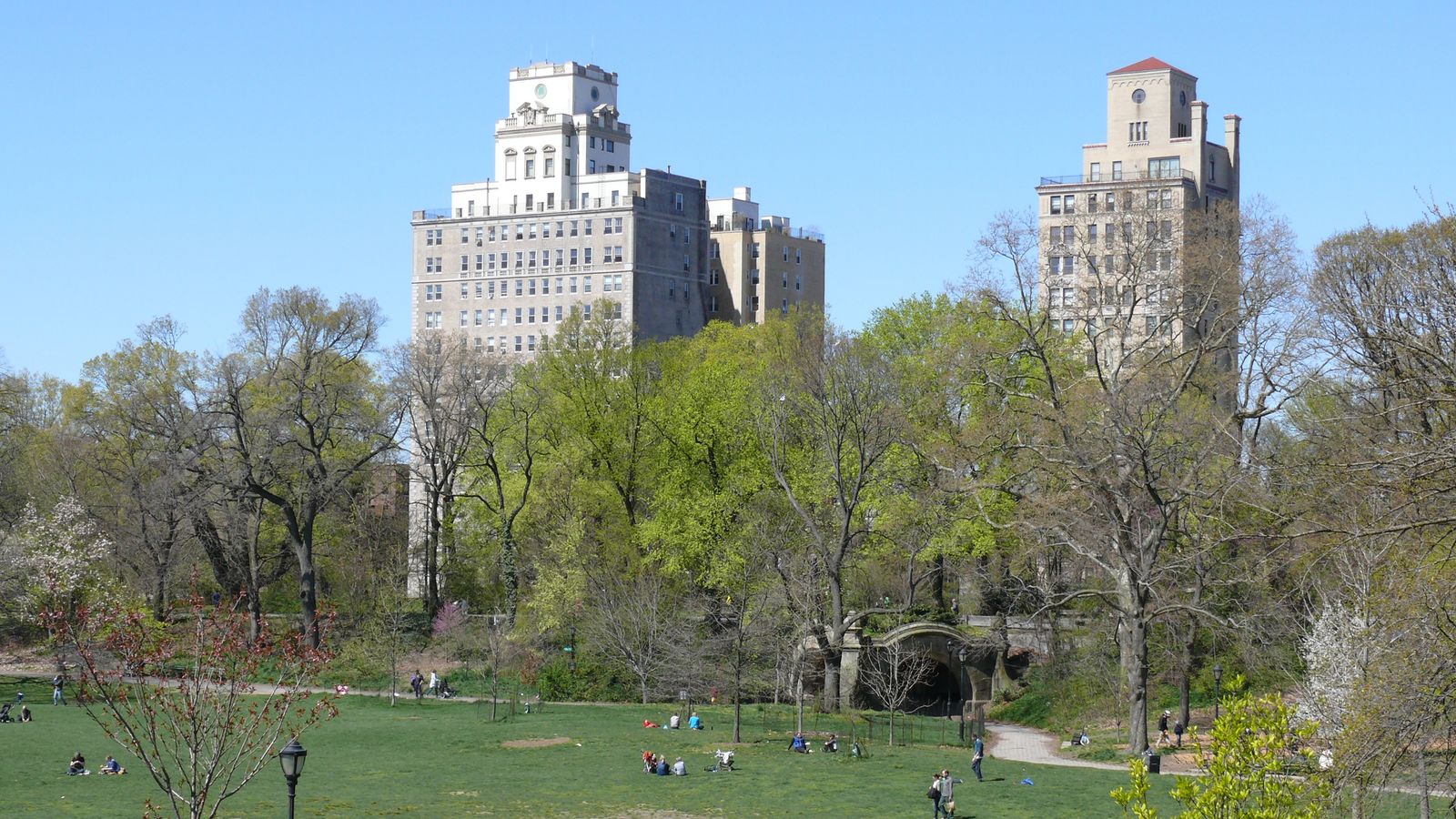 Prospect Park Brooklyn landscape view — the park designed by Frederick Law Olmsted