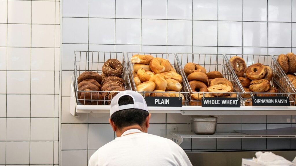A classic New York Jewish deli counter on the Lower East Side, home of the legendary egg cream