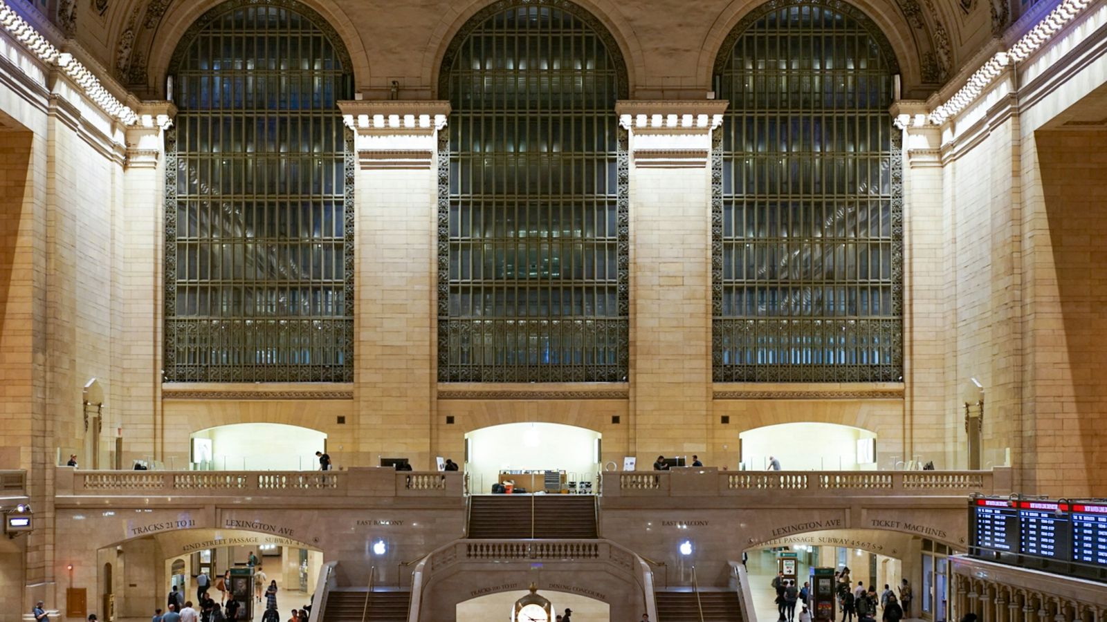 Grand Central Terminal main concourse with arched windows and iconic clock, New York City