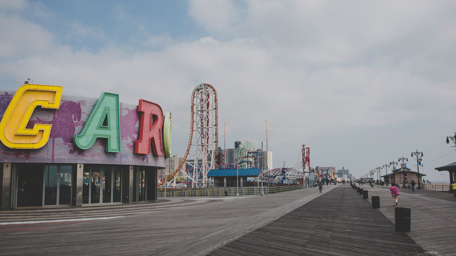 The boardwalk at Brighton Beach in Brooklyn, New York