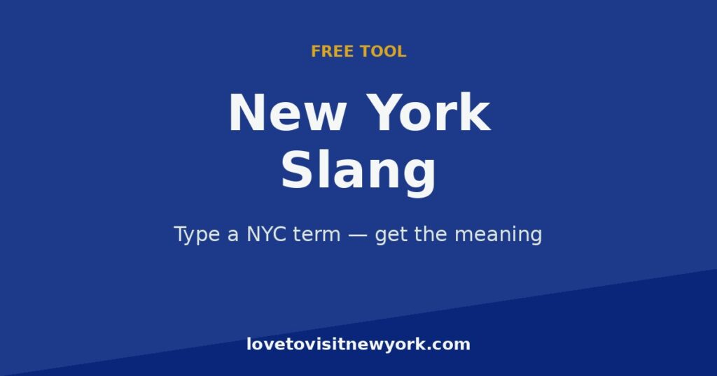 New York Slang Translator — free tool