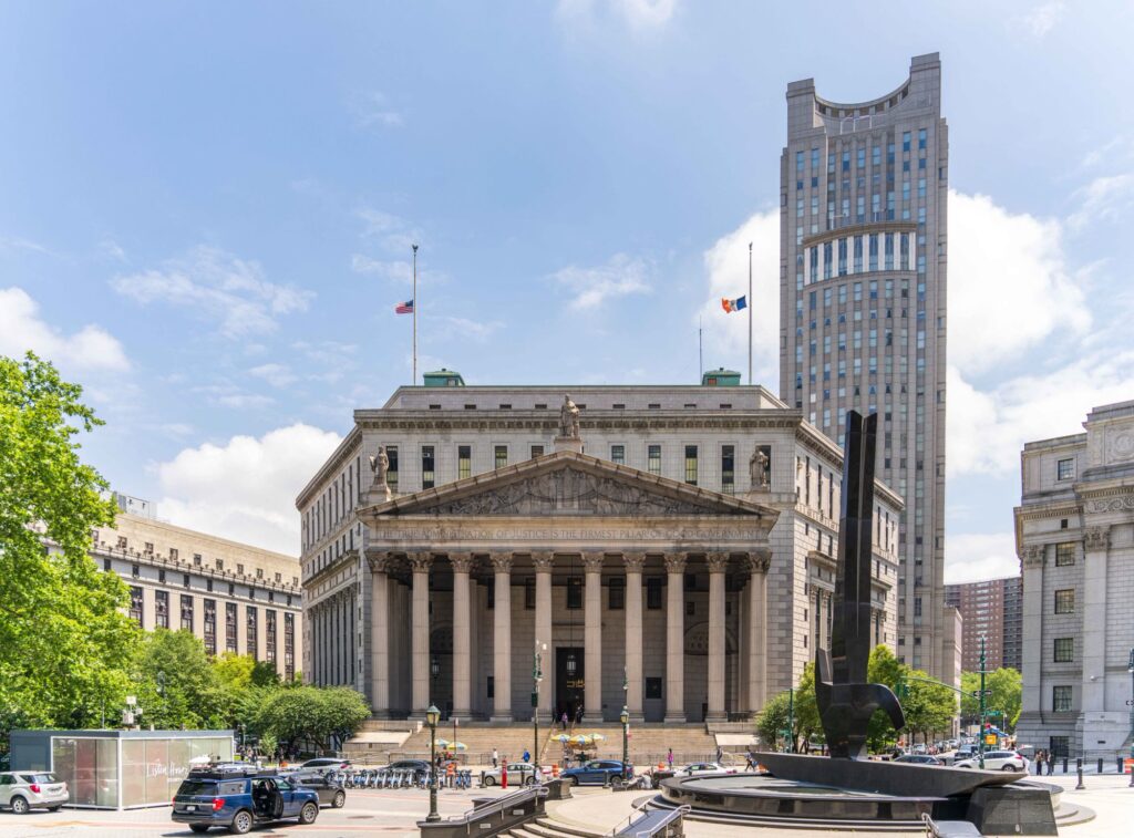 New York County Courthouse on Foley Square, built over the old Five Points neighborhood