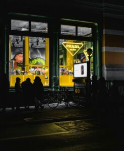 A luxury boutique storefront in SoHo, New York City, showcasing the world-class shopping experience in Manhattan