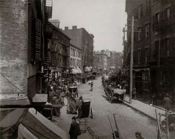 Mulberry Bend in the old Five Points district, photographed by Jacob Riis around 1890