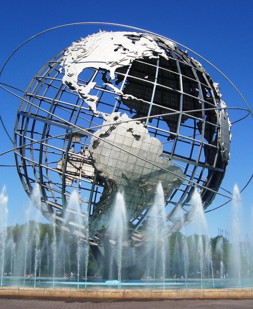 The Unisphere stainless steel globe at Flushing Meadows-Corona Park in Queens, New York City