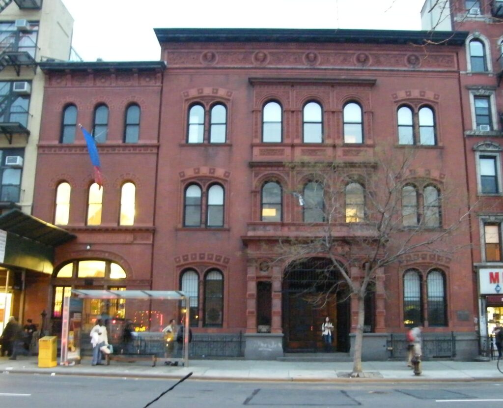 The Ottendorfer Library and the former German Dispensary on Second Avenue in the East Village