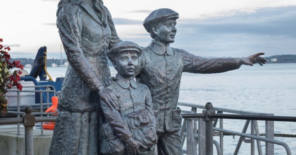 Ellis Island, New York — the gateway through which hundreds of thousands of Irish immigrants passed on their way to Five Points and Lower Manhattan