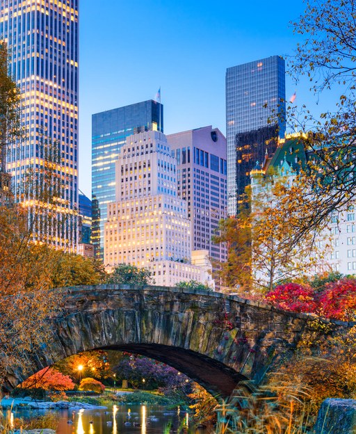 Autumn trees in Central Park, Manhattan, near the site of Seneca Village
